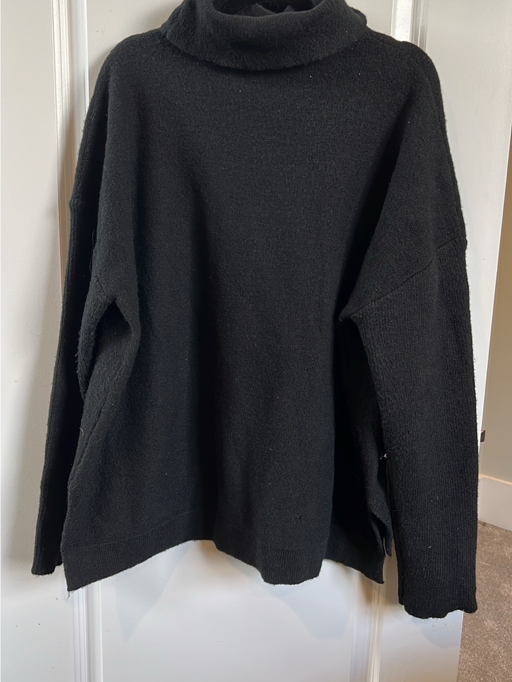 Men's Black Turtleneck Sweater